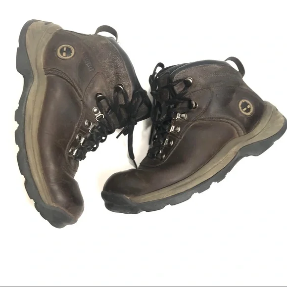 Timberland Women's Dark Brown Lace-Up Boots  -size 9 - Picture 2 of 8